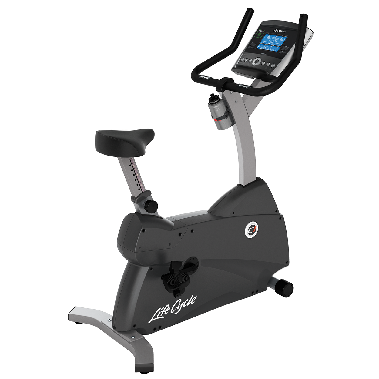 Bicicleta Vertical Life Fitness C1 con Consola Go