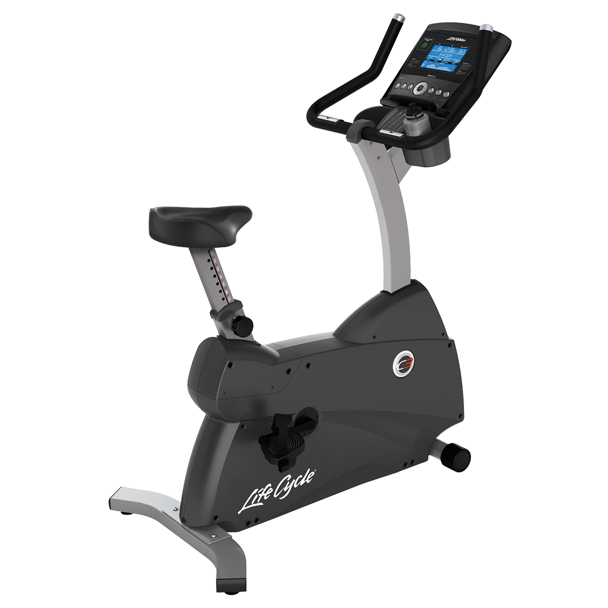 Bicicleta Vertical Life Fitness C3 con Consola Go