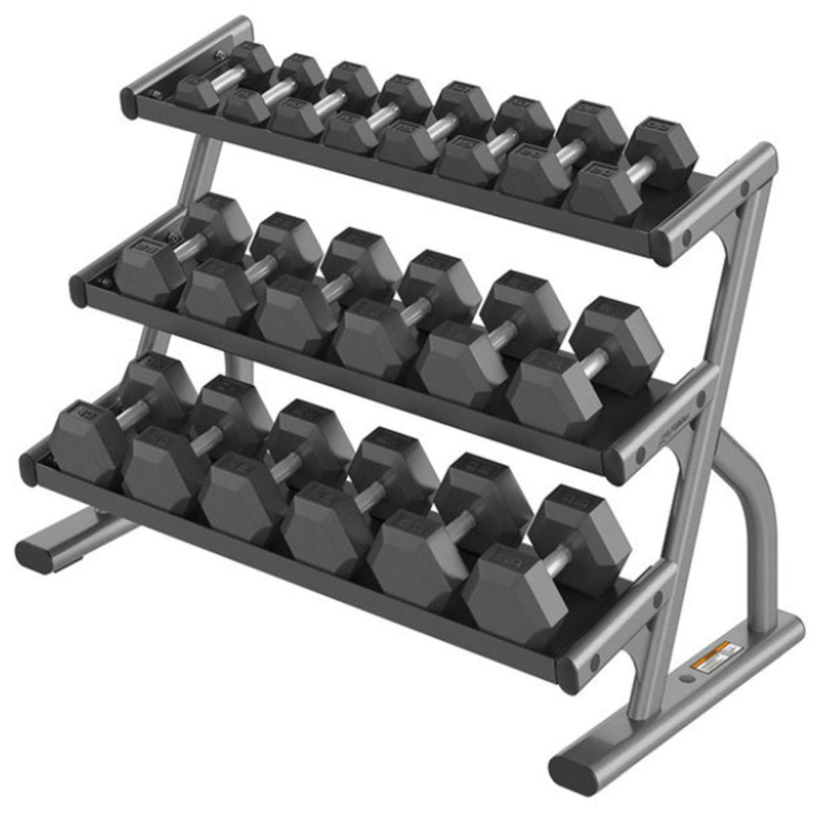 AXIOM Series Three Tier Hex Dumbbell Rack Fitness For Life Mexico